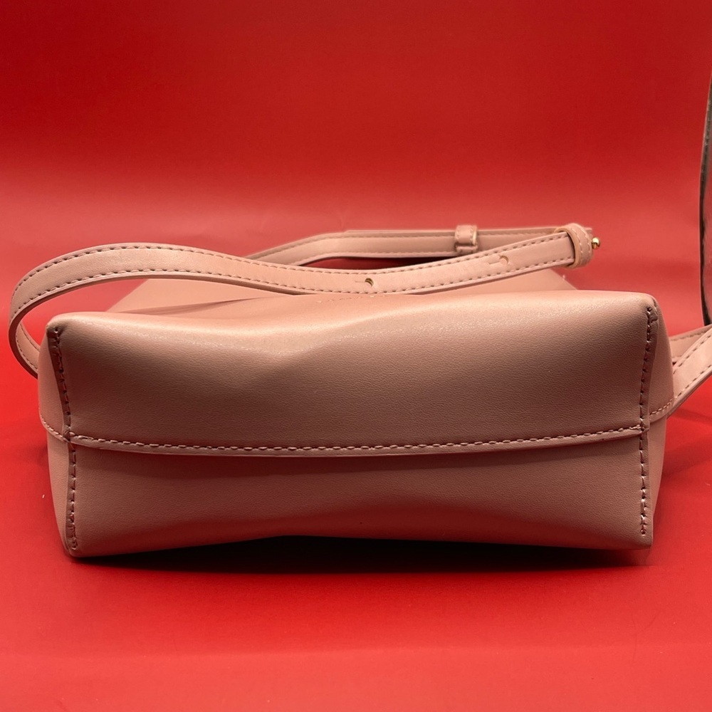 ANTHROPOLOGIE Pink Bag Leather Crossbody Small Sling Purse Peony Vegan SAMARA - Picture 2 of 5